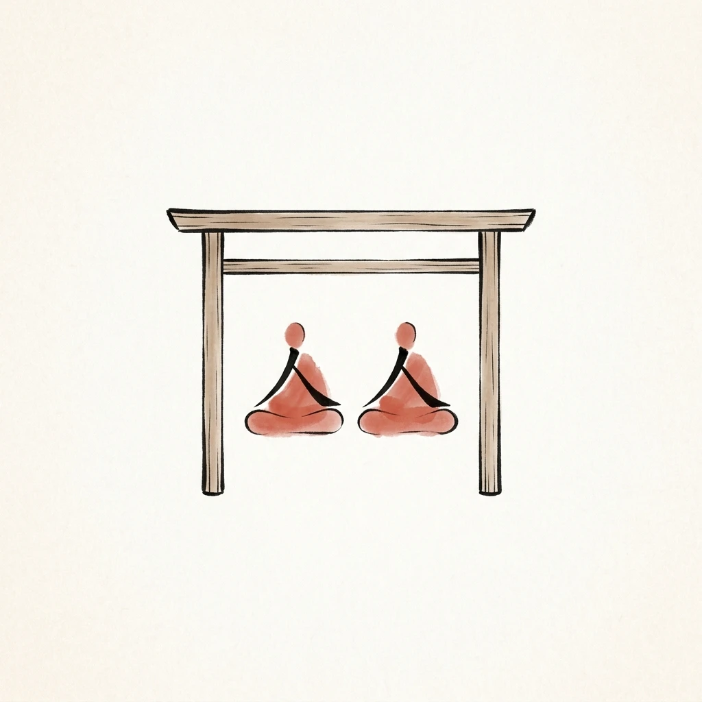 Visual mnemonic illustration of the Chinese character 两 (two / pair)
