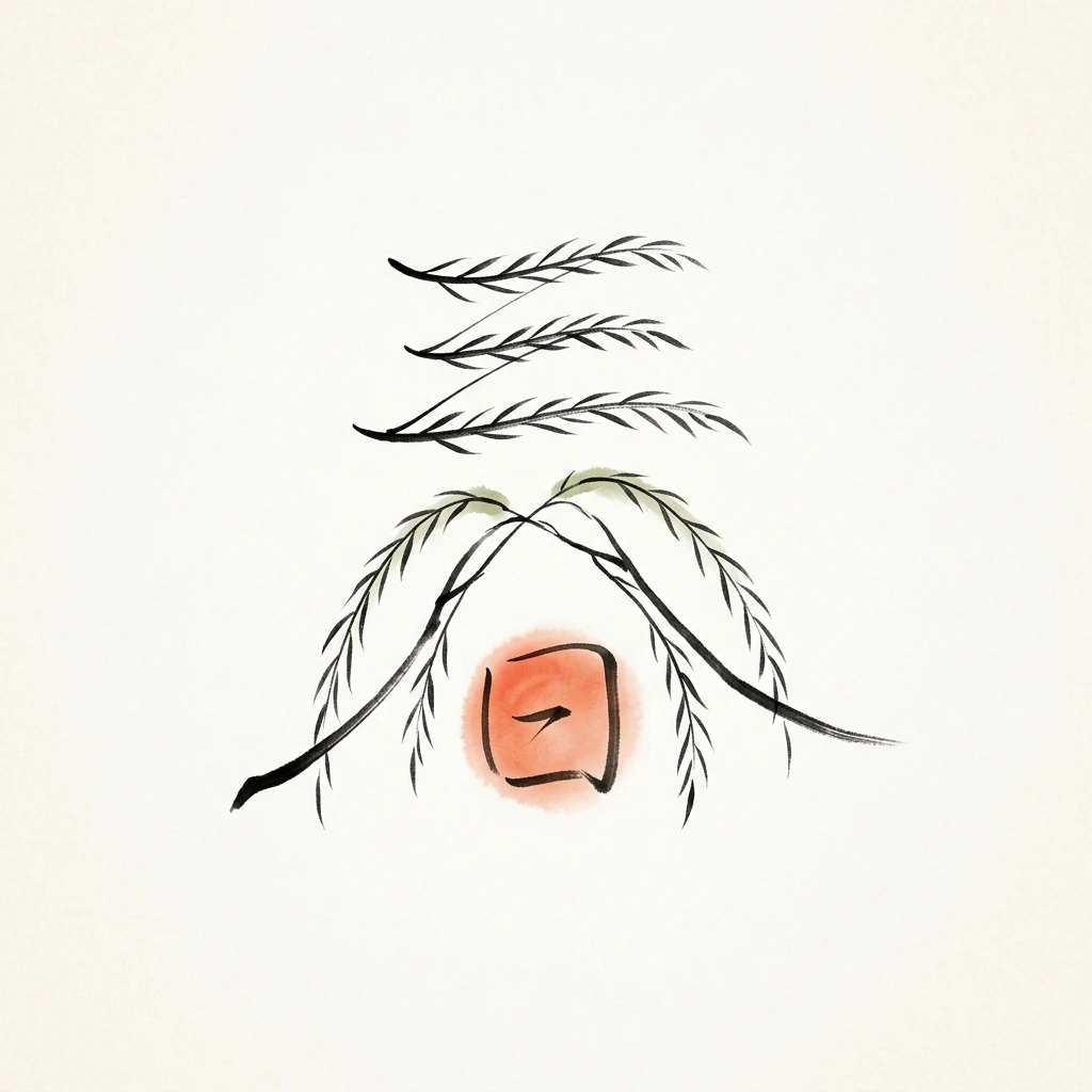 Visual mnemonic illustration of the Chinese character 春 (spring)
