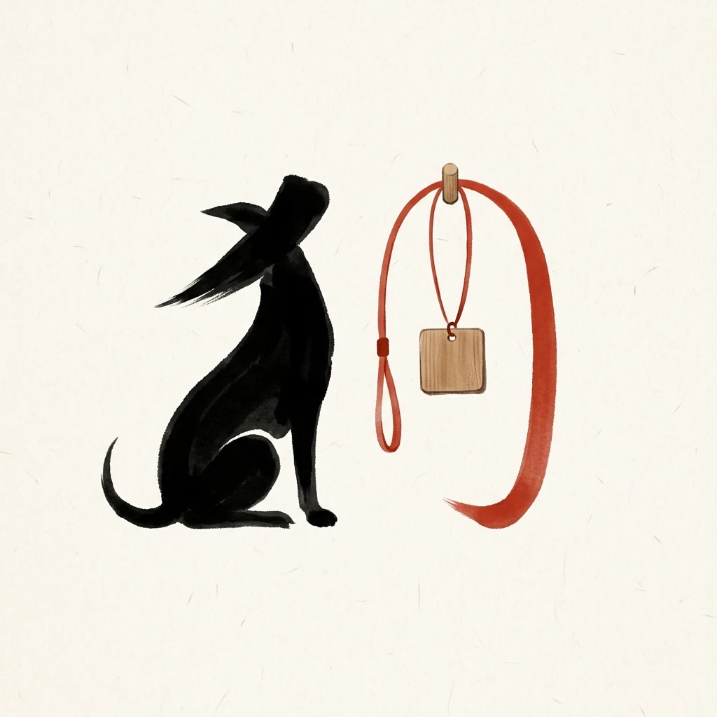 Illustration for the Chinese character 狗 (gǒu, dog)