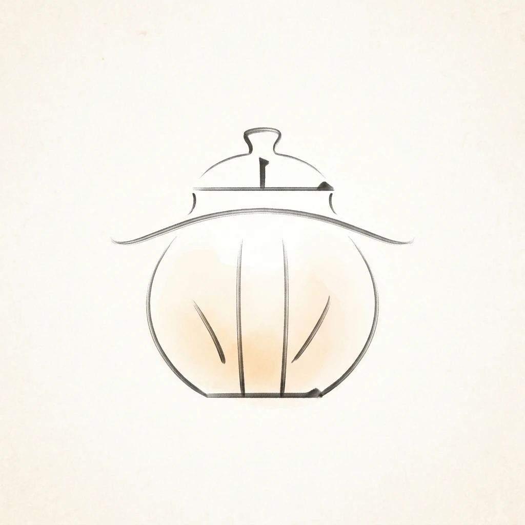 Illustration for the Chinese character 壶 (hú, pot)