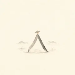 Memory illustration for the Chinese character 人 (rén, person / man)