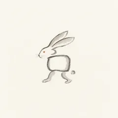 Memory illustration for the Chinese character 兔 (tù, rabbit / hare)