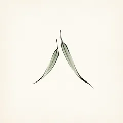 Memory illustration for the Chinese character 八 (bā, eight (originally: to divide / separate))