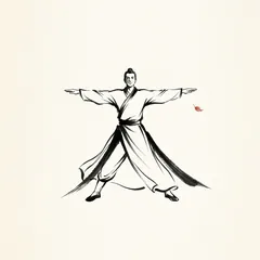 Memory illustration for the Chinese character 大 (dà, big / large)