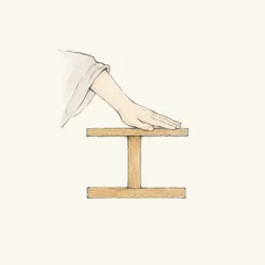 Memory illustration for the Chinese character 左 (zuǒ, left)