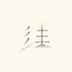 Memory illustration for the Chinese character 往 (wǎng, to go / towards)