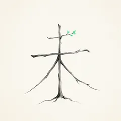 Memory illustration for the Chinese character 未 (wèi, not yet / future)