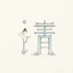 Memory illustration for the Chinese character 请 (qǐng, please / to invite)
