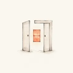 Memory illustration for the Chinese character 间 (jiān / jiàn, between / space)
